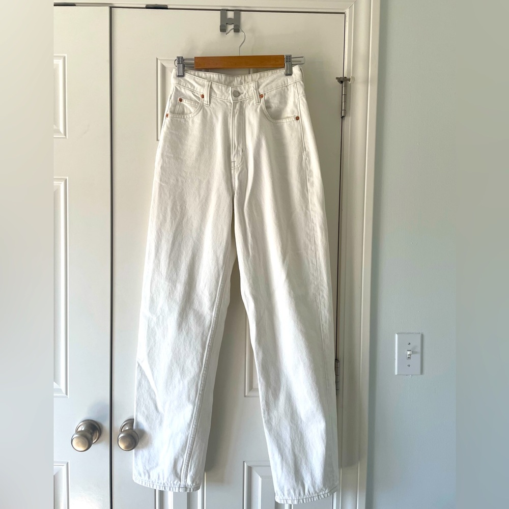H&M High Waisted Denim Trousers